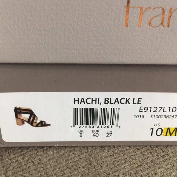 Franco Sarto Size 10M heels. Black Strappy. - Picture 4 of 7